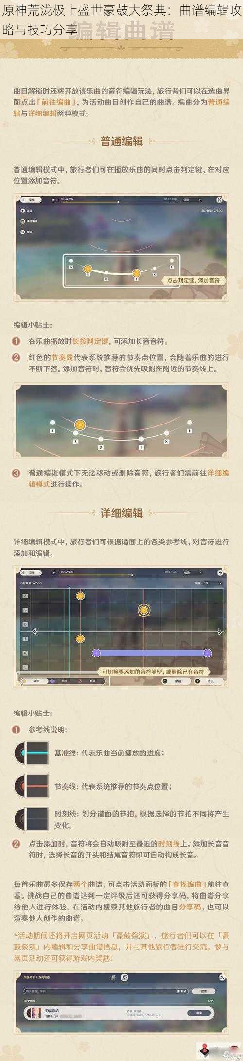 原神荒泷极上盛世豪鼓大祭典：曲谱编辑攻略与技巧分享