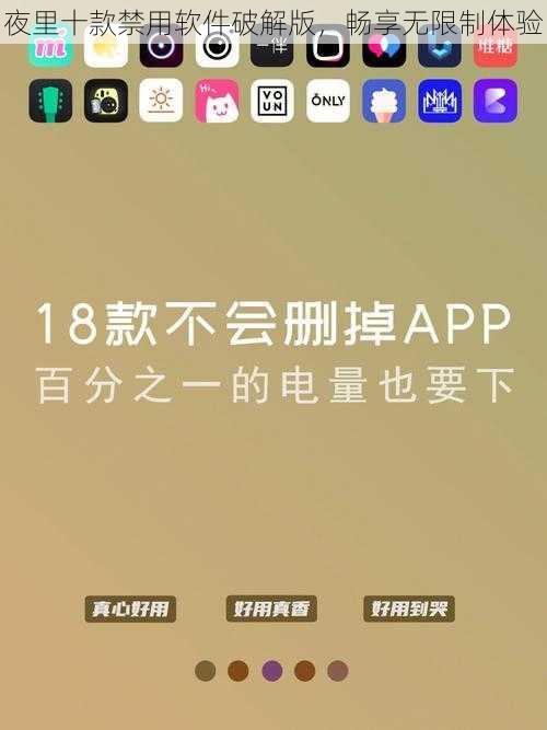 夜里十款禁用软件破解版，畅享无限制体验