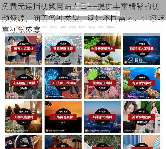 免费无遮挡视频网站入口——提供丰富精彩的视频资源，涵盖各种类型，满足不同需求，让您畅享视觉盛宴